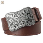 Ceinture en cuir pour hommes, look cowboy