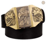 Ceinture western avec motif aigle distinctif
