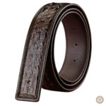 Ceinture cowboy en cuir crocodile