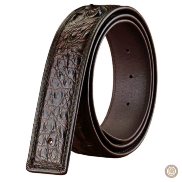Ceinture cowboy en cuir crocodile