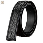 Accessoire western en cuir de crocodile pour homme