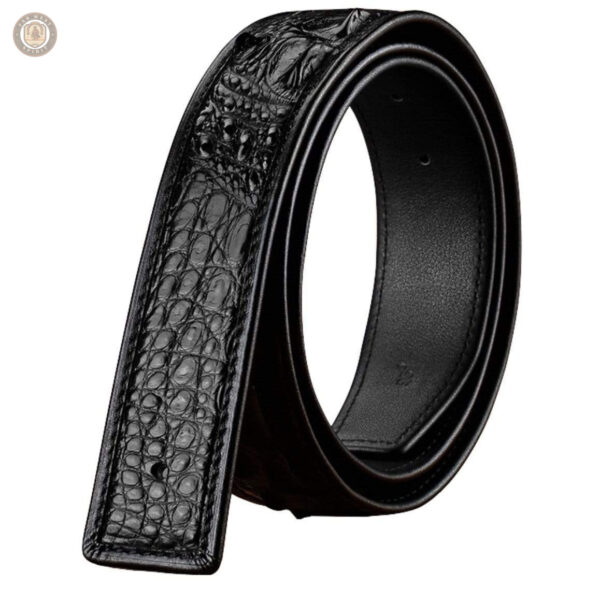 Accessoire western en cuir de crocodile pour homme