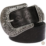 Ceinture femme en cuir, touche western chic