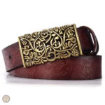 Ceinture en cuir western pour femme