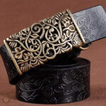 Ceinture femme cuir avec design western