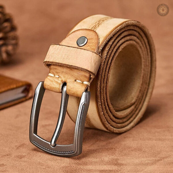 Ceinture en cuir marron pour un look western masculin
