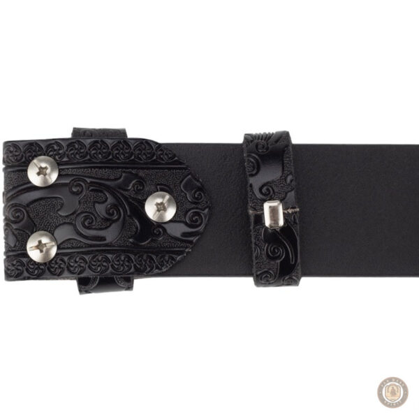 Boucle western sur ceinture en cuir féminin