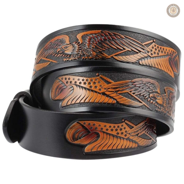 Ceinture cuir repoussé western femme