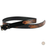 Ceinture western en cuir avec design repoussé