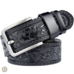 Ceinture en cuir style western pour femme