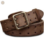 Ceinture cuir vintage style western pour homme