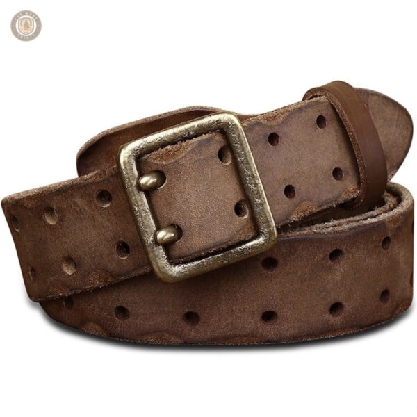 Ceinture cuir vintage style western pour homme