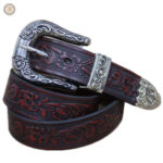 Ceinture western en cuir au style rétro