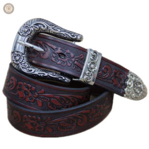 Ceinture western en cuir au style rétro