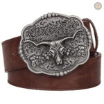 Ceinture cowboy avec motif crâne unique