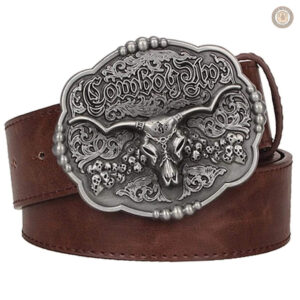 Ceinture cowboy avec motif crâne unique