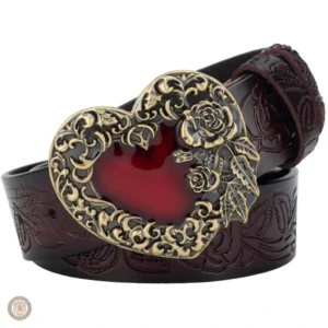 Ceinture en cuir pour femme style cowboy