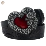 Ceinture femme style cowboy en cuir