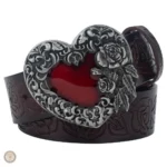 Ceinture cuir femme, design cowboy