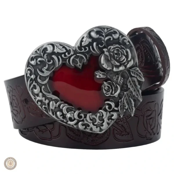 Ceinture cuir femme, design cowboy