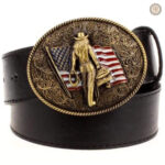 Accessoire de mode femme, ceinture cowboy avec boucle décorative