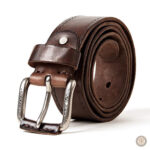Ceinture western robuste en cuir véritable