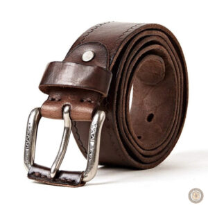 Ceinture western robuste en cuir véritable