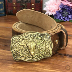 Ceinture western homme en cuir robuste et élégant