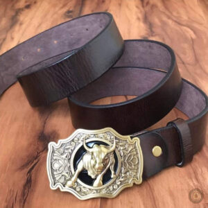 Ceinture avec boucle décorative pour homme