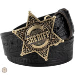 Ceinture en cuir avec étoile décorative