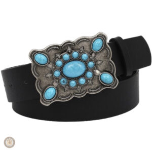 Ceinture femme avec design western turquoise