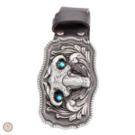 Ceinture homme avec boucle en métal, look western