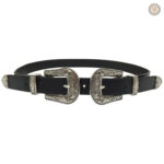 Ceinture Western Femme Double Boucle en cuir