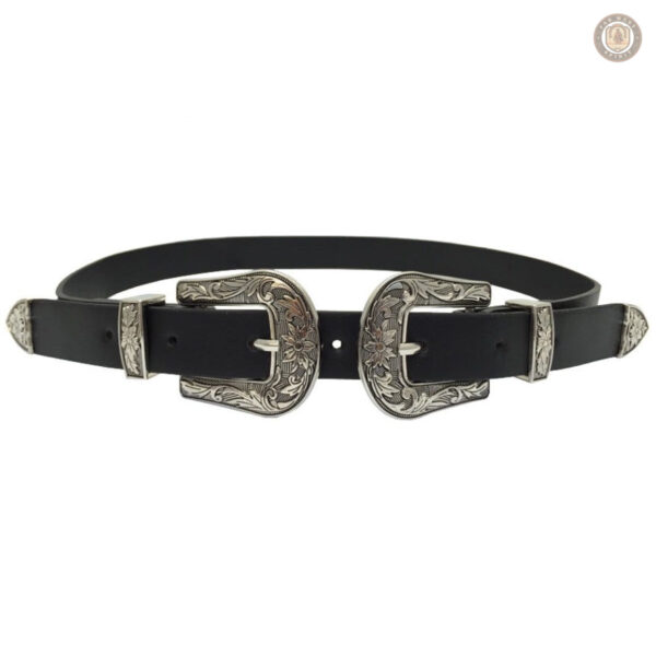 Ceinture Western Femme Double Boucle en cuir