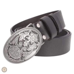Ceinture cuir boucle western pour femme