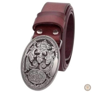 Ceinture élégante en cuir avec boucle western
