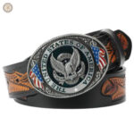 Ceinture en cuir homme style western