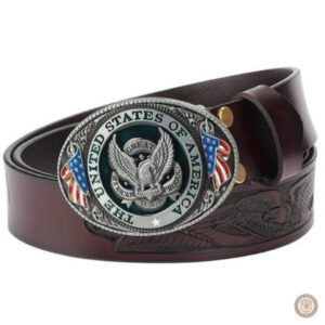 Ceinture western en cuir pour homme
