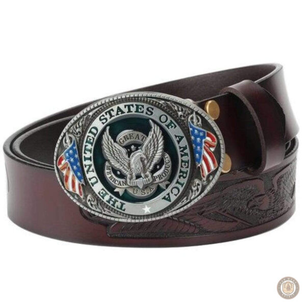 Ceinture western en cuir pour homme
