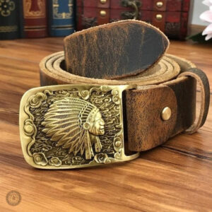 Accessoire cowboy en cuir pour homme, ceinture robuste