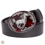 Ceinture équitation western en cuir pour femme