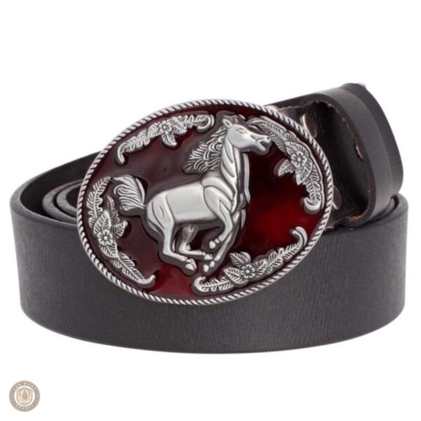 Ceinture équitation western en cuir pour femme