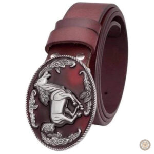 Ceinture western femme en cuir, style classique et élégant
