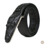 Ceinture en cuir crocodile avec style western
