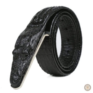 Ceinture en cuir crocodile avec style western