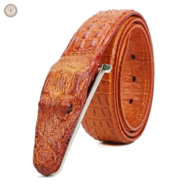 Accessoire de mode western en cuir crocodile pour homme