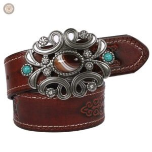 Ceinture western marron pour femme élégante et polyvalente