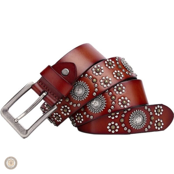 Accessoire western en cuir noir pour élégance féminine