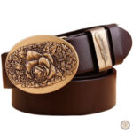 Ceinture femme style western avec boucle en laiton