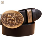 Accessoire western pour femme, ceinture en laiton